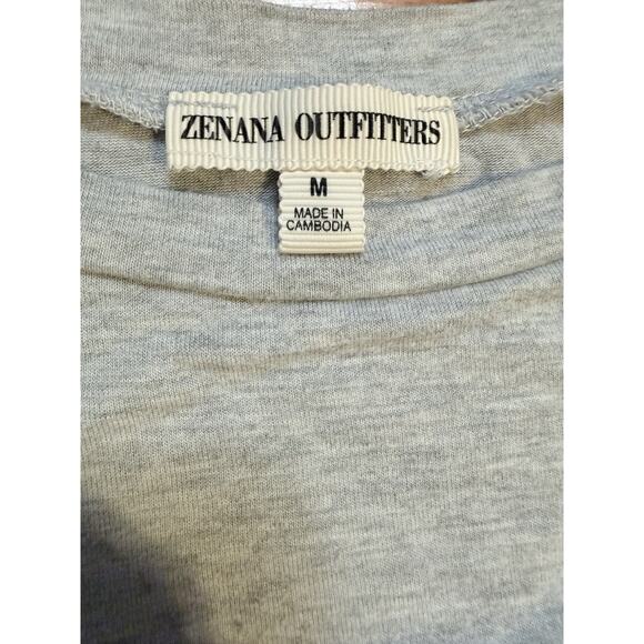 Zenana Outfitters Blue&Gray Long Sleeve Super Soft Tunic Top Size M - Picture 3 of 5
